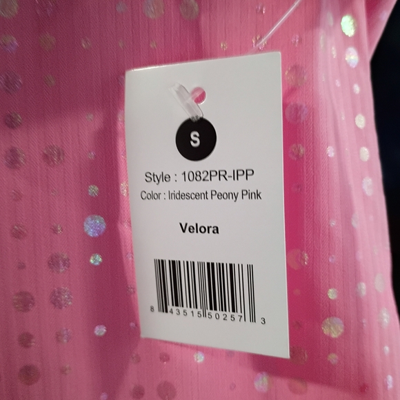 NWT Koi Lite Velora Patterned Medical Nurse Scrub Top S Iridescent Peony Pink 🩷 - Picture 5 of 6